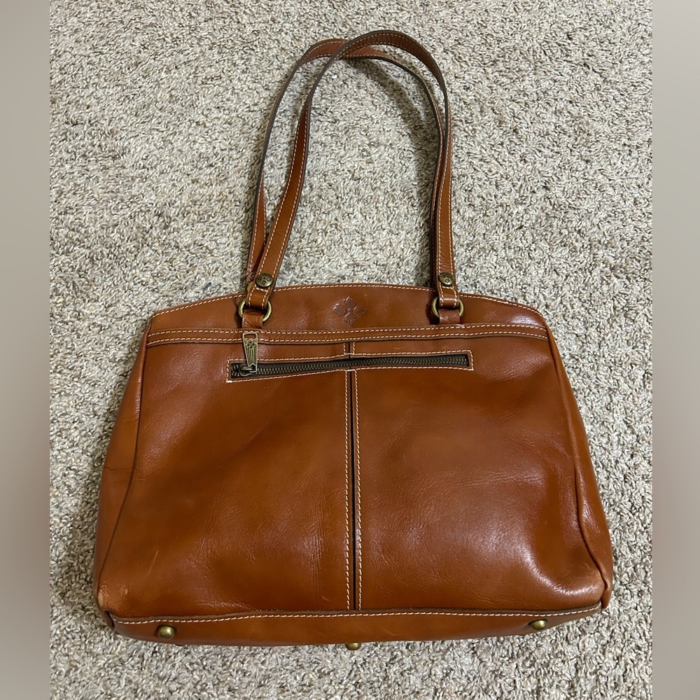 Patricia Nash Poppy Tote Heritage Shoulder Bag Italian Leather Top Zip Travel - Picture 2 of 15